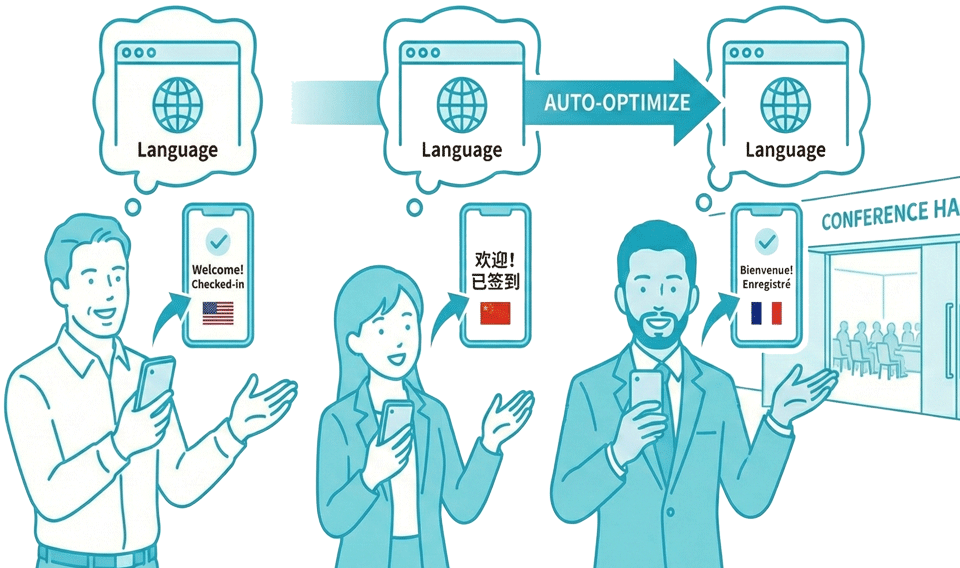 多言語対応のイラスト