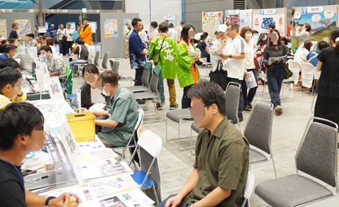 ふるさと回帰フェアの会場風景 - 500ブース以上の大規模イベントでSpot-Recorderが稼働